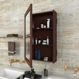  3 Spacious Shelves with Solid Brown Finish
