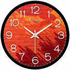 Red Bricks Two Colors Shaded Designer Wall Clock