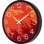 Red Bricks Two Colors Shaded Designer Wall Clock