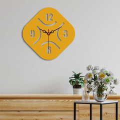 Rhombus Shape Designer Wooden Wall Clock