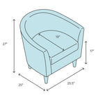 Brown Chair with Ottoman