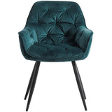 Comfy Padded Tufted Velvet Lounge Chair