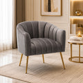Rich Grey Tufted Velvet Sofa Lounge Chair