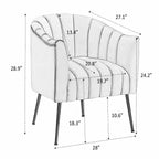 Rich Grey Tufted Velvet Sofa Lounge Chair