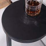 Ring Base Black Marble Designer Side Table