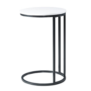 Round White Marble Designer Side Table