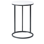 Round White Marble Designer Side Table
