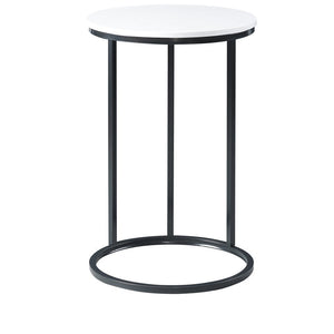 Round White Marble Designer Side Table