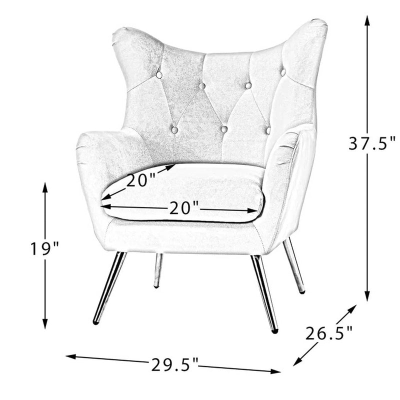 Velvet Sofa Lounge Chair For Home
