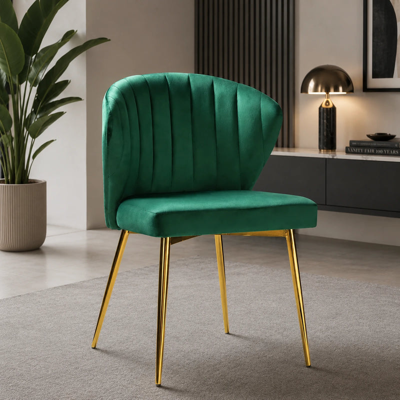 Royal Green Velvet Tufted Luxury Accent Chair