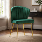 Royal Green Velvet Tufted Luxury Accent Chair