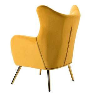 Royal Yellow Velvet Sofa Lounge Chair