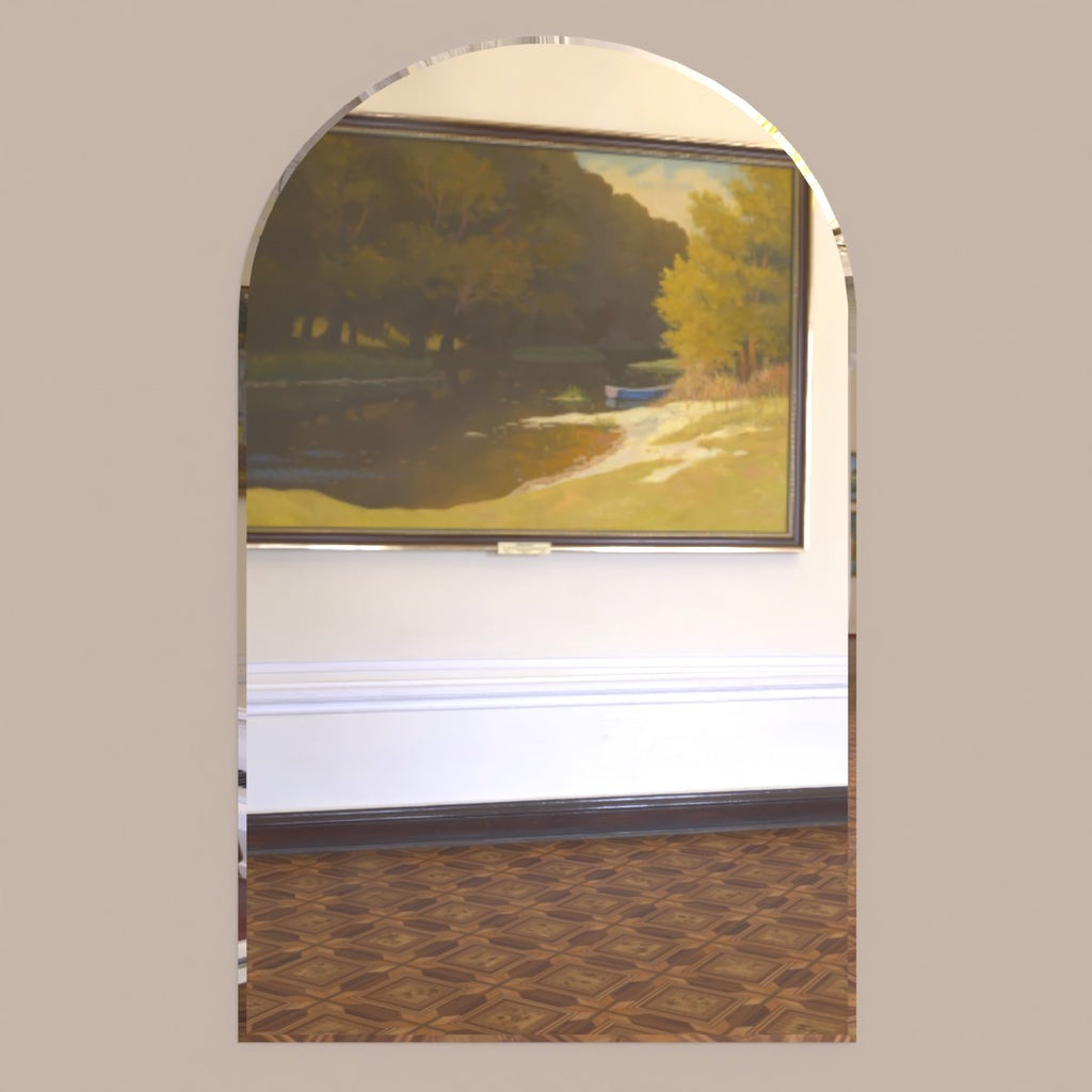 Shaped Beveled Bathroom Mirror