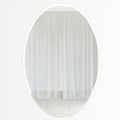 Frame less Beveled Oval Shaped Wall Mirror