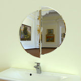 Scandinavian Frameless Beveled Semi Circle Bathroom Mirror