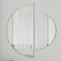  Frameless Beveled Semi Circle Mirror