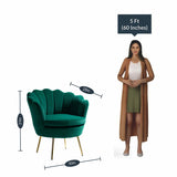 Designr Green Velvet Lounge Chair