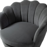 Luxury Design Grey Velvet Lounge Chair