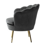 Grey Velvet Lounge Chair