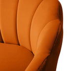 Luxury Design Mustard Velvet Lounge Chair