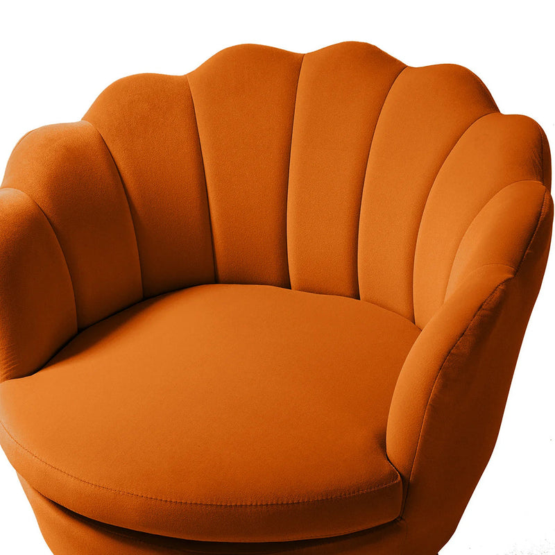  Mustard Colour Velvet Lounge Chair