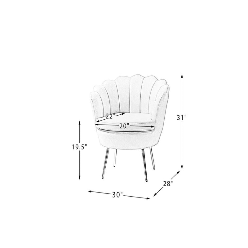 Shell Motif Luxury Lounge Chair