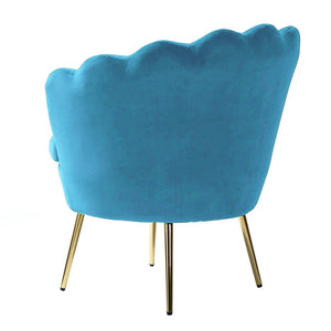 Sky Blue Velvet Lounge Chair