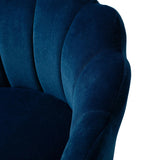 Luxury Style Blue Velvet Lounge Chair