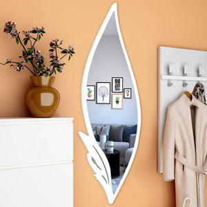  Vanity Mirror with Metallic White Finish Frame