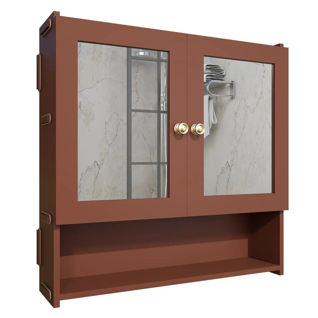 Saving Bathroom Mirror Cabinet with 5 Spacious Shelves 