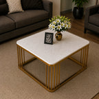 Square Tethered Metallic Table Set of 2