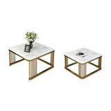  Home Decor Square Metallic Table Set of 2