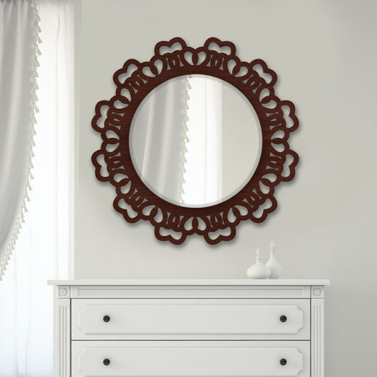 Stylish Traditional Wooden Wall Mirror