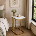 Suspended Styler Golden Metallic Side Coffee Table