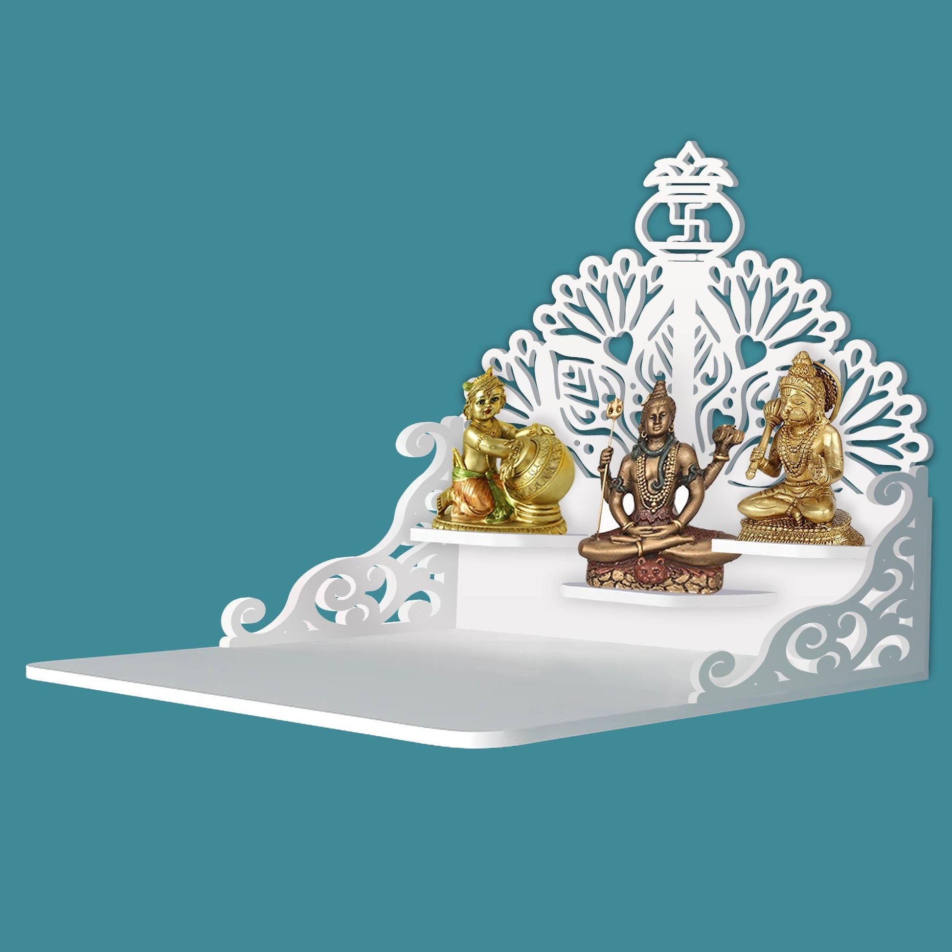 Pooja Mandir Design with Shelf