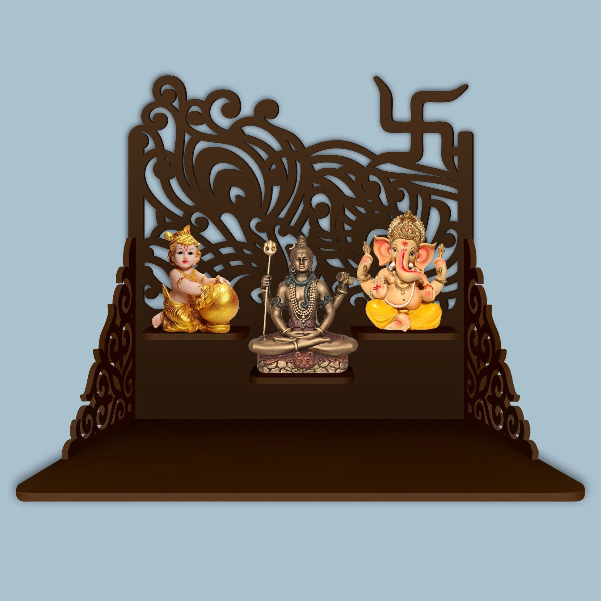 Pooja Mandir Design with Shelf