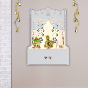 White Wooden Wall Temple for Home 
