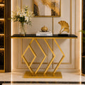 The Essence Of Style Black Marble Golden Console Table