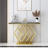 The Essence Of Style Black Marble Golden Console Table