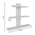 Multipurpose Stand with Storage Shelves with White Finish