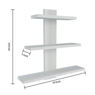 Multipurpose Stand with Storage Shelves with White Finish