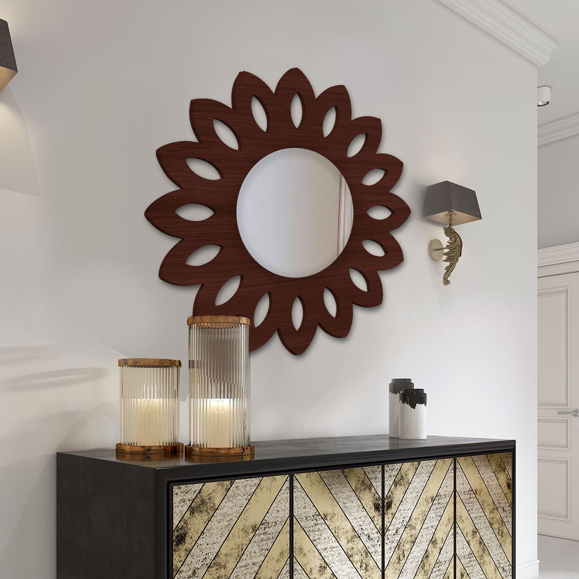 Wooden Wall Mirror