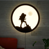 Trekking Backlit Wooden Wall Decor with LED Night Light