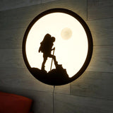 Trekking Backlit Wooden Wall Decor with LED Night Light