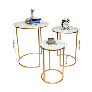 Trio Golden Premium Coffee Tables Set of 3