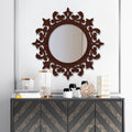 Unique Creation Round Shape Design Wooden Wall Mirror