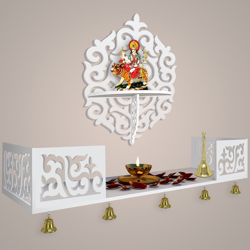 Pooja Mandir Design with Shelf