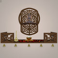 Pooja Mandir Design Brown Color