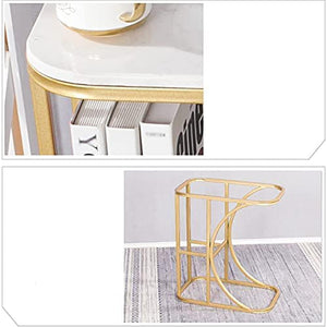 Unique Pattern Designer Side Table with Golden Finish