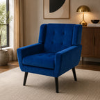 Urban Blue Luxurious Soft Velvet Armchair